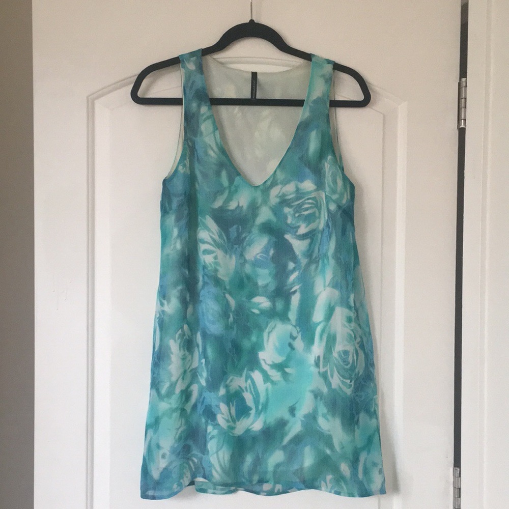 Boutique blue and green floral dress